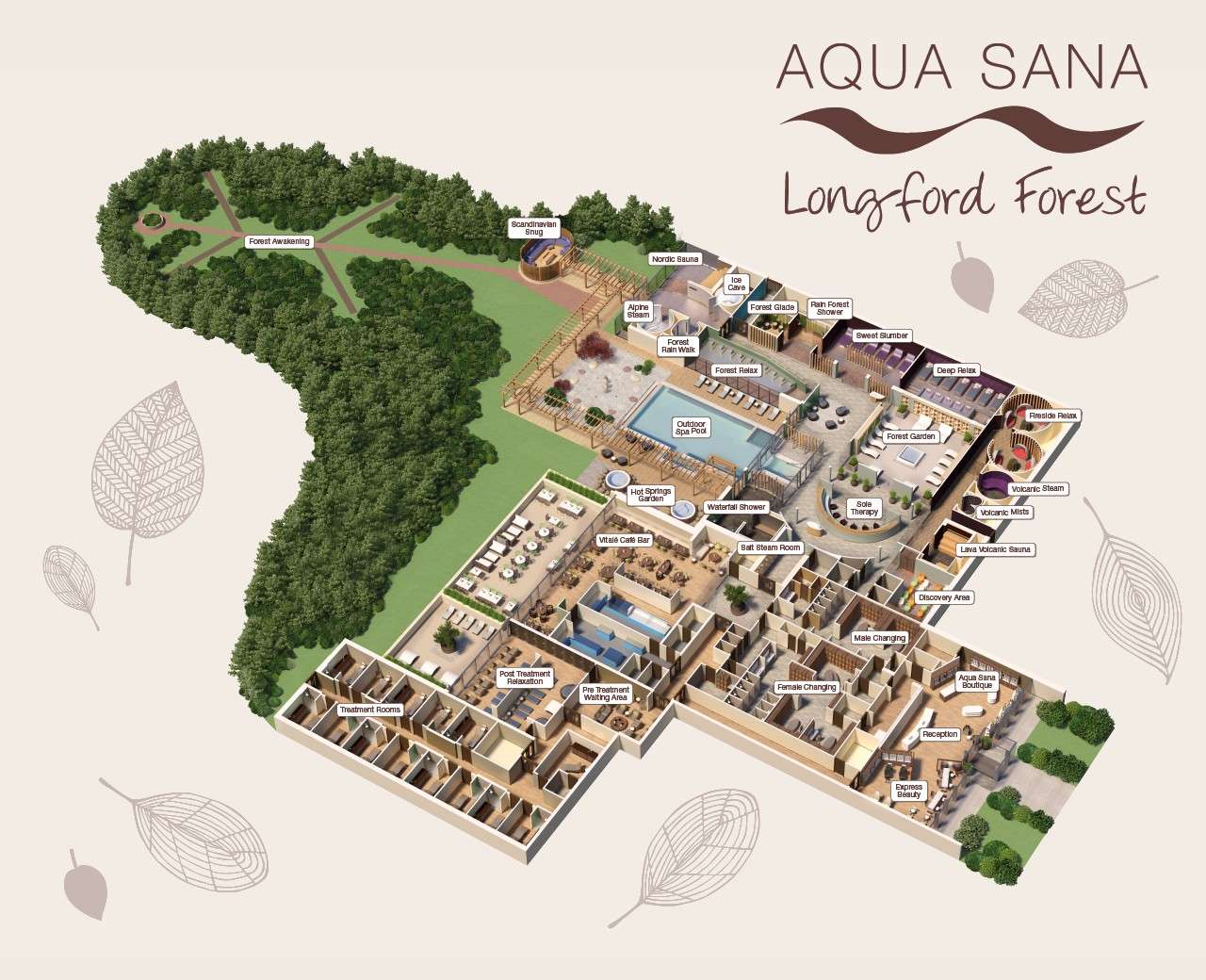 Longford Forest Aqua Sana Spa Map