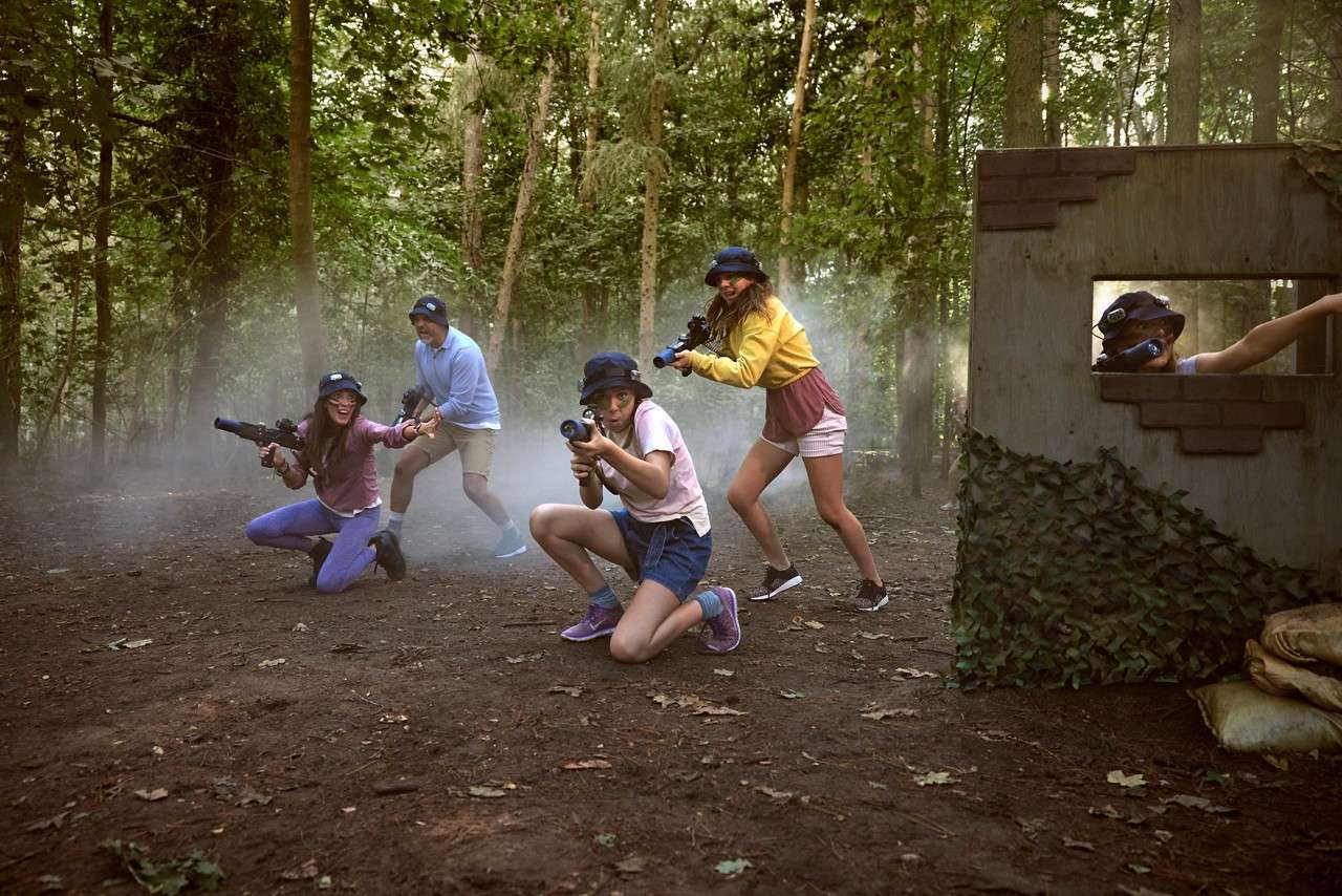 people playing laser combat 