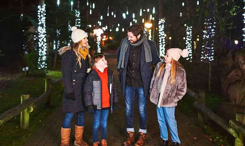 Family enjoys Winter Forest Lights