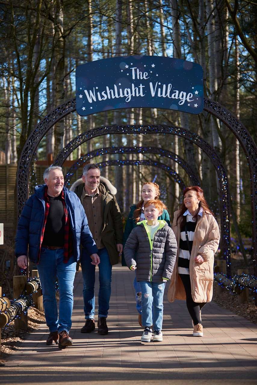 A family walking together holding hands
