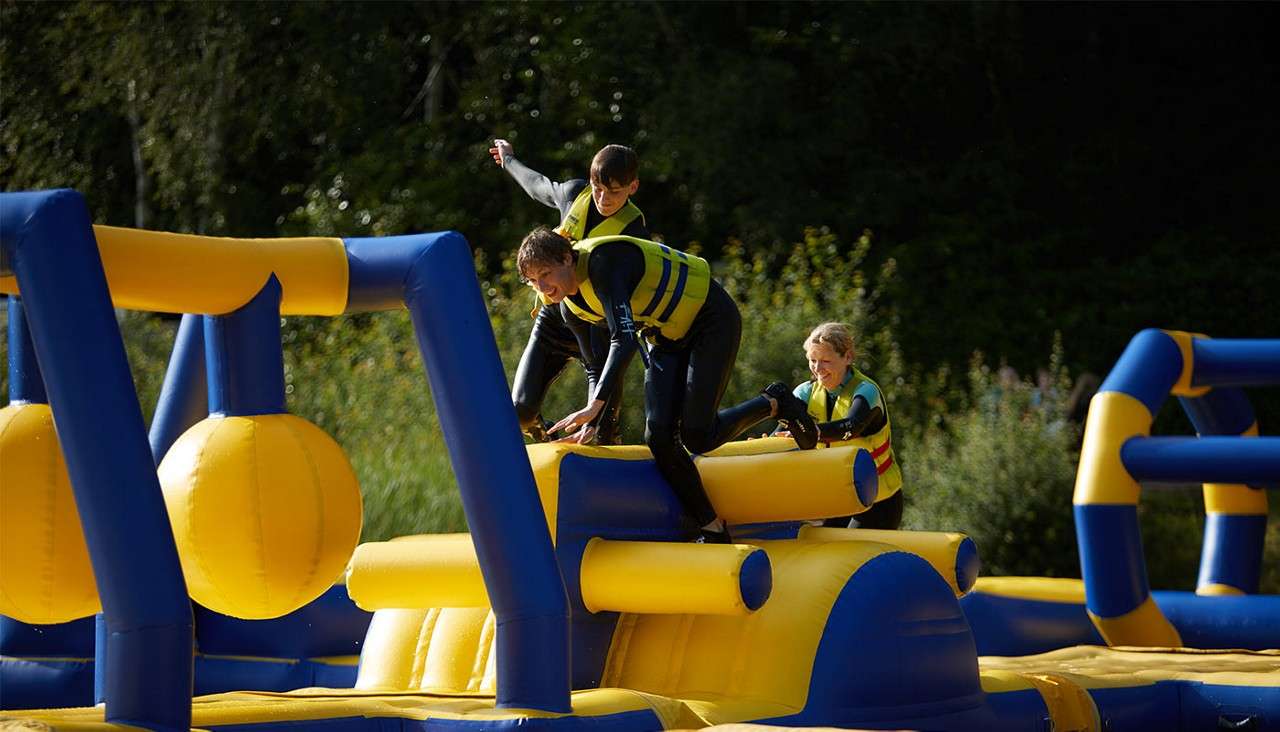 Teenagers on the Aqua Park