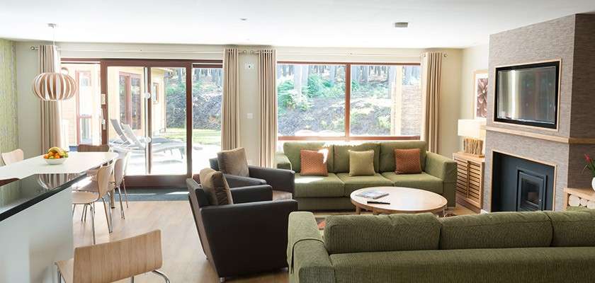 Interior of a lodge.