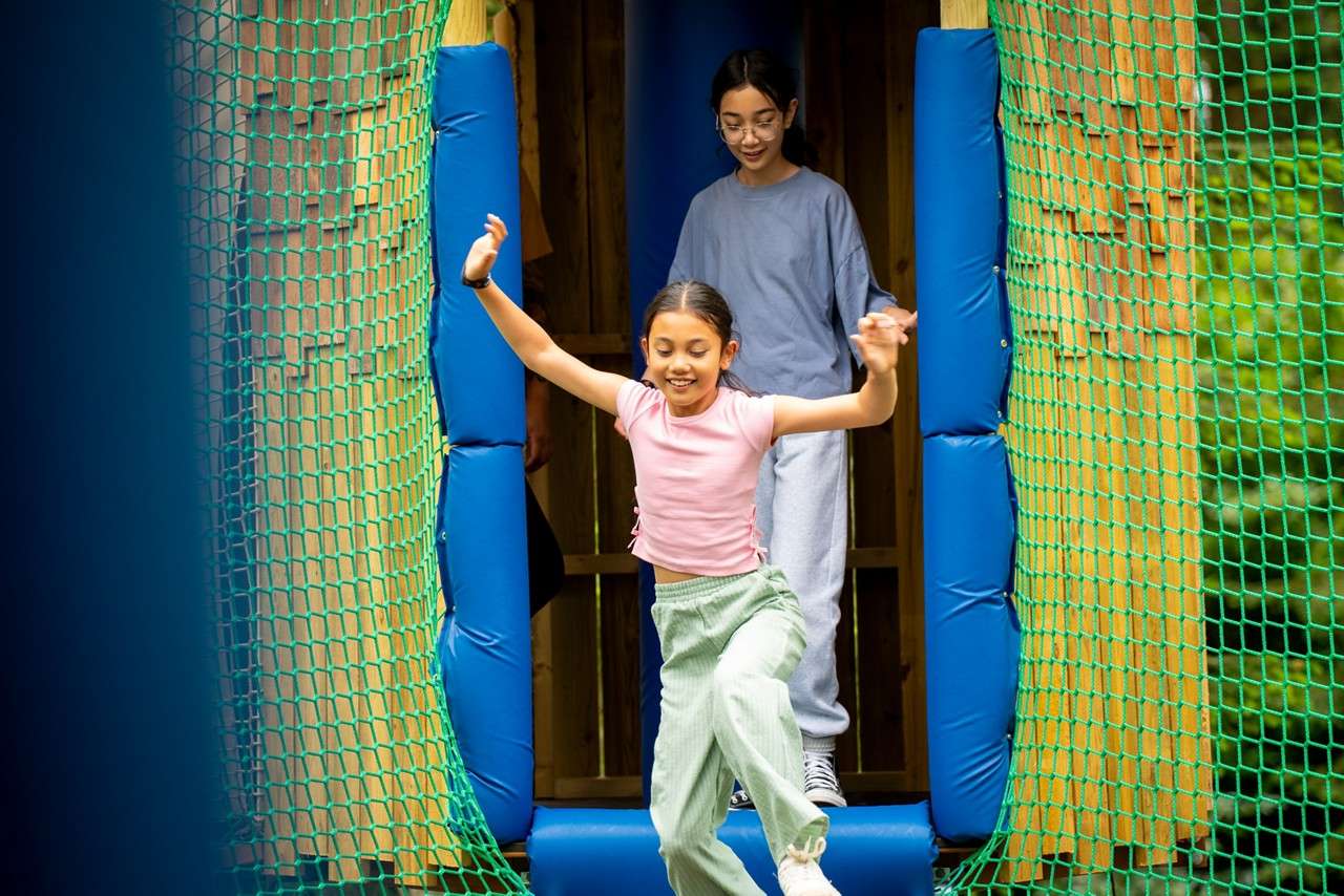 Adventure Nets suspended in the trees.