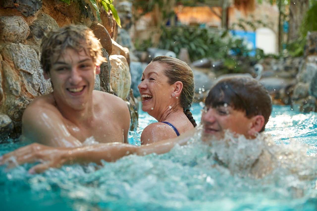 Group slashing through the Lazy River.