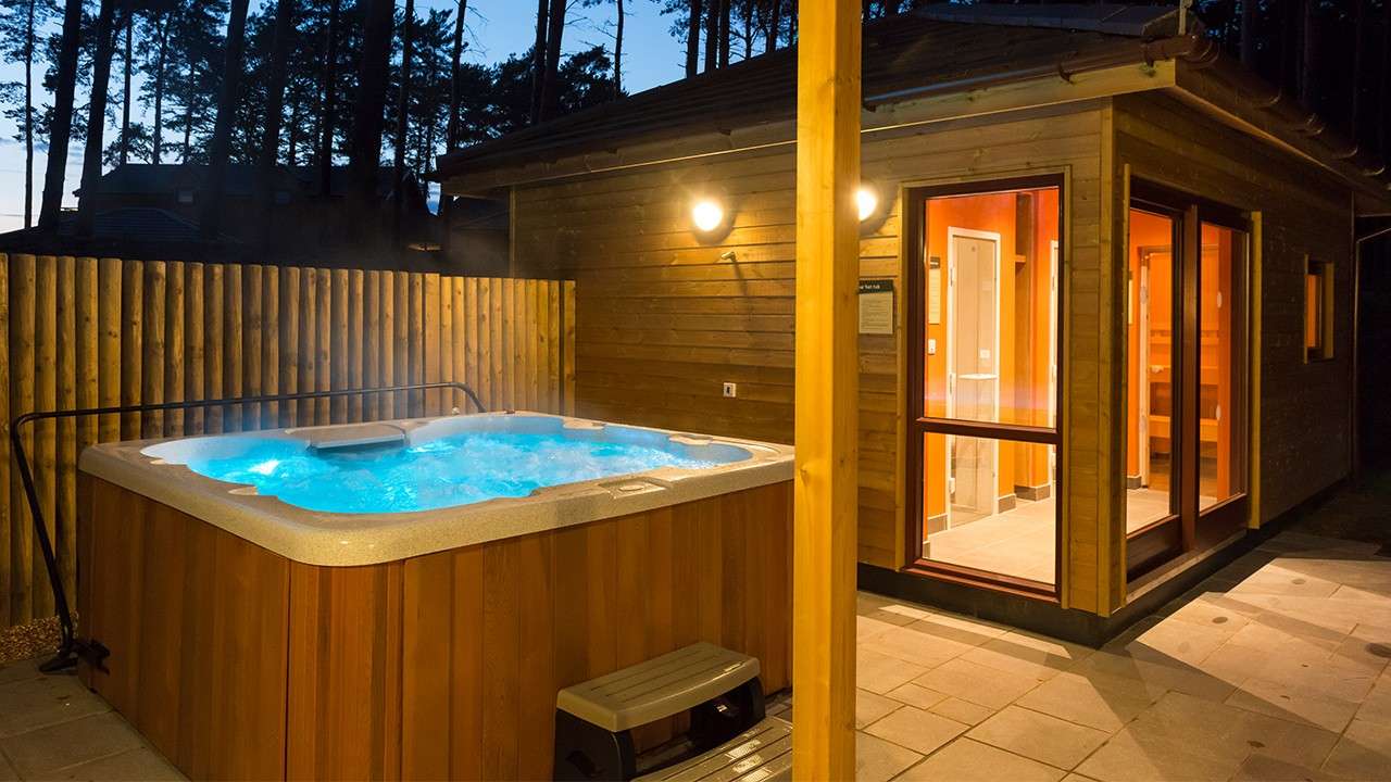 View of accommodation with a hot tub