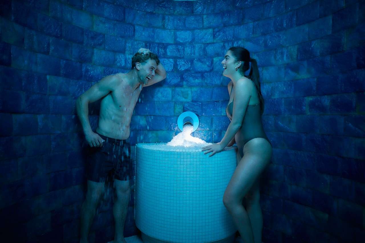 couple in the ice cave