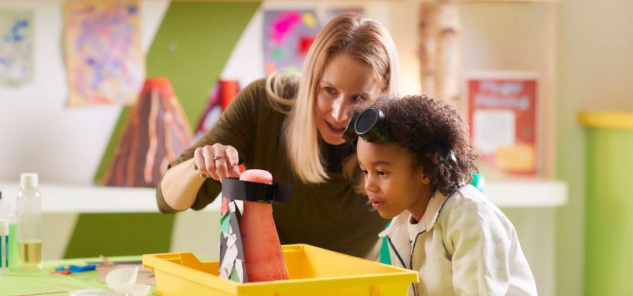 Mother and daughter in activity