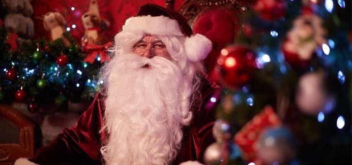 Santa in his grotto
