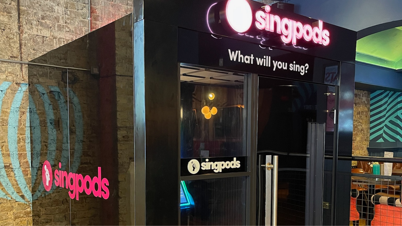 A singpod booth