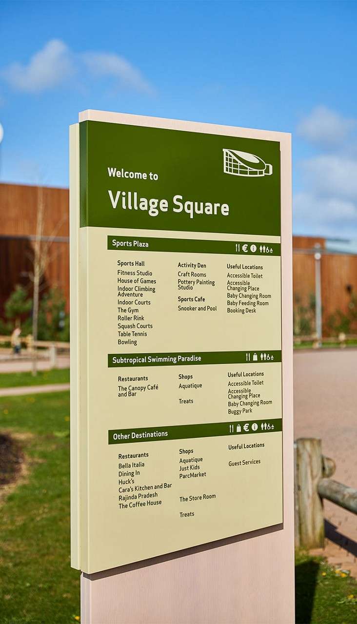 Village sqaure sign.