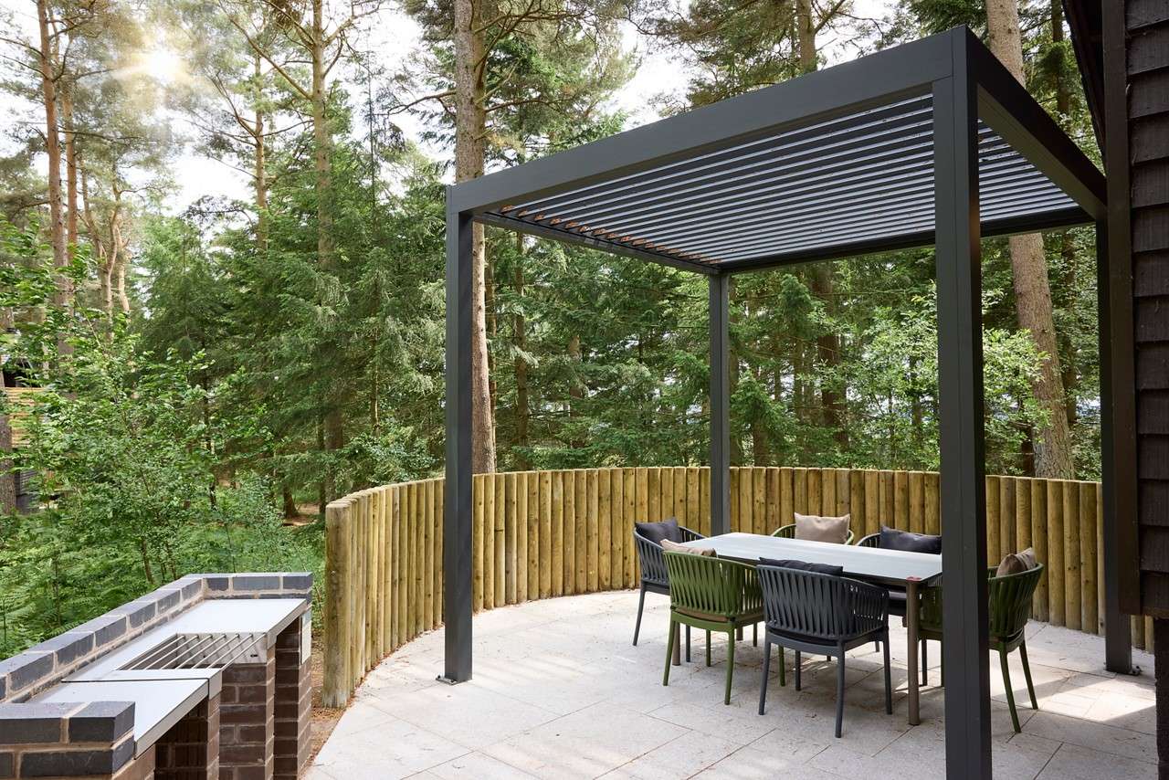 Outside seating area and pergola