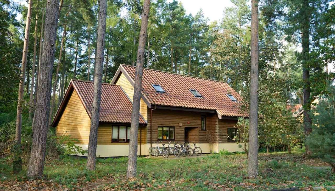 The exterior of an Exclusive Lodge in the forest 