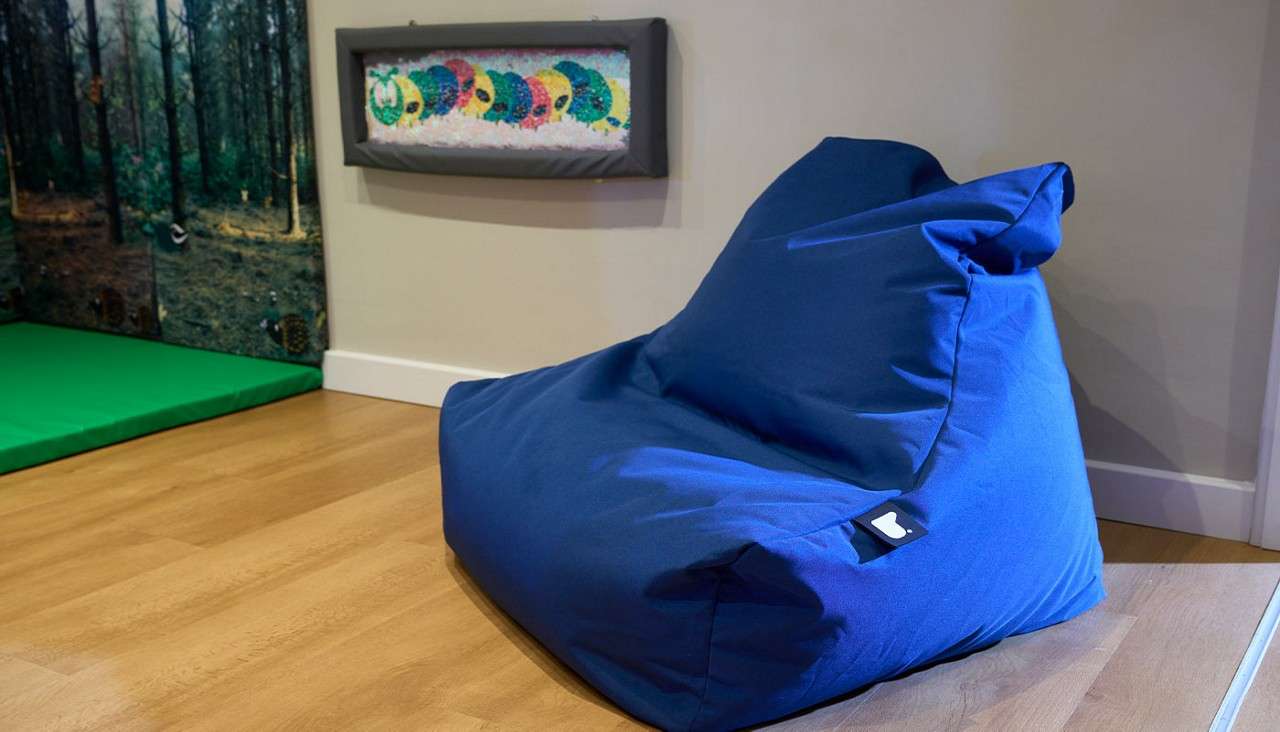Bean bag in sensory room
