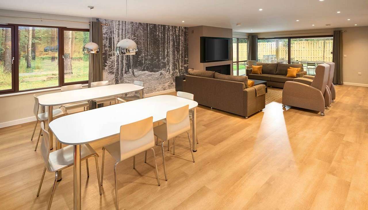 Living and dining area.