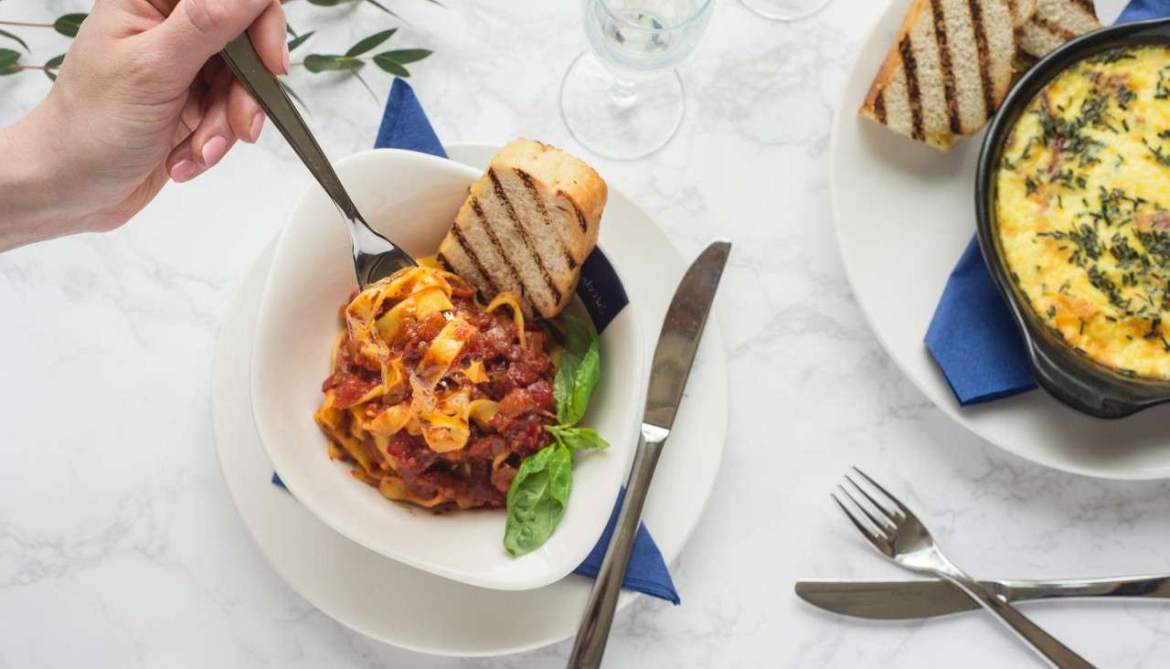 Pasta dishes available at the Vitalé Café Bar