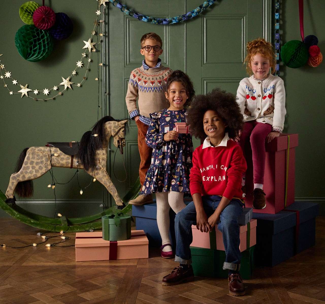 Group of models wearing Joules clothing.