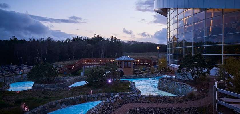 A view of the pool at Longford forest Center Parcs