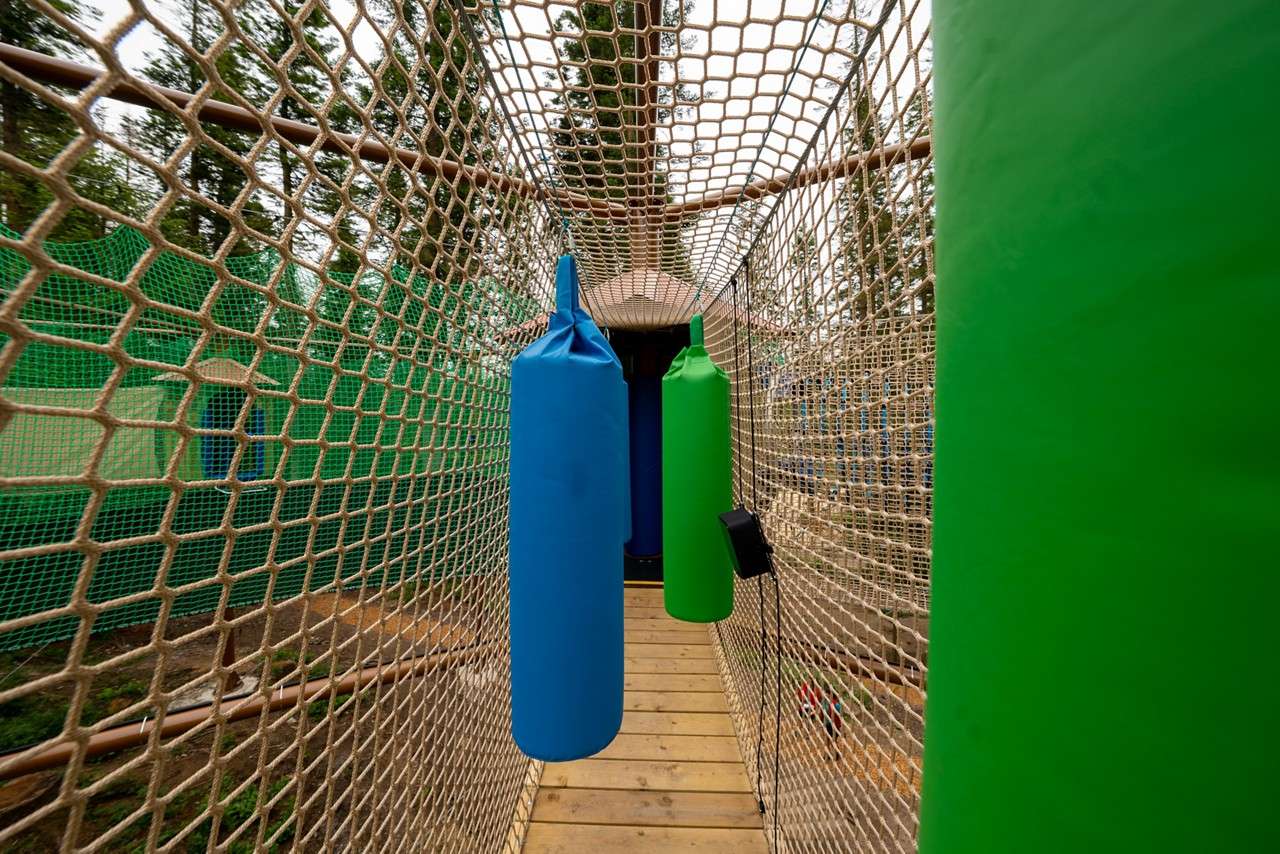 Adventure Nets course suspended in the trees.