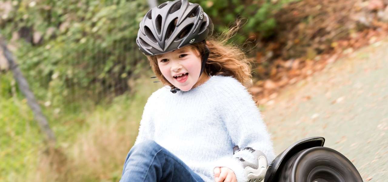 Young girl on kart