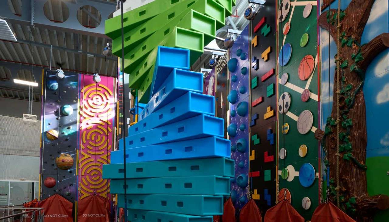 Variety of climbing walls
