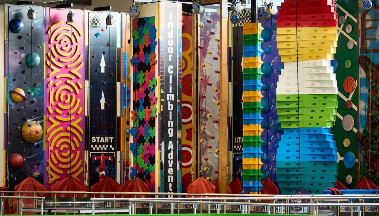 Variety of climbing walls
