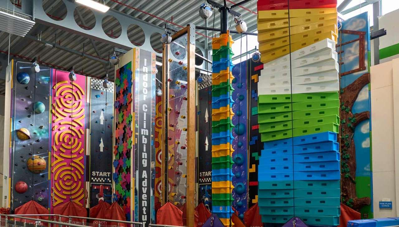 Variety of climbing walls