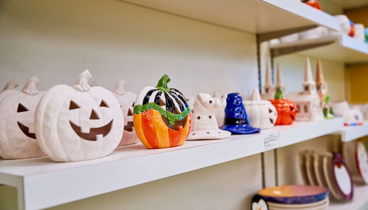 Selection of ceramics ready to be painted