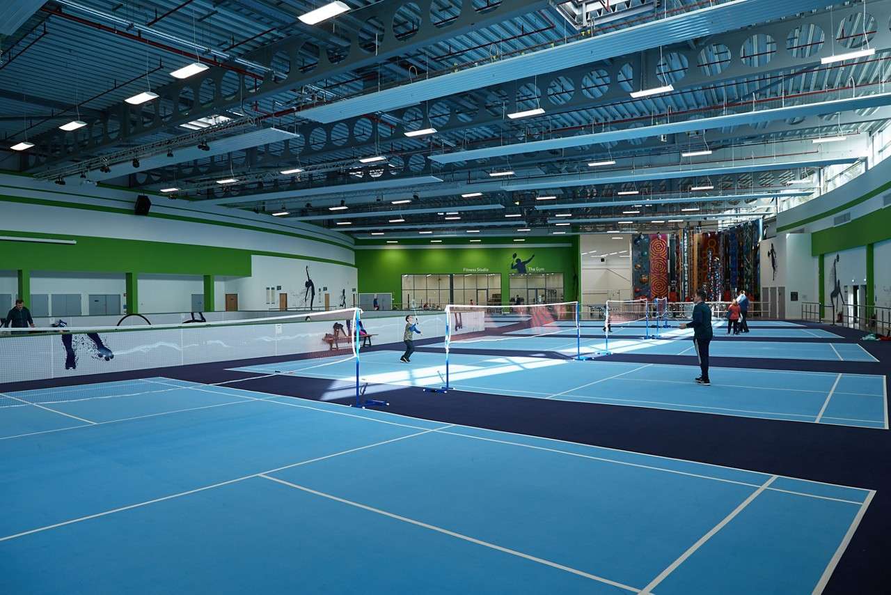 Interior of the Sports Plaza.