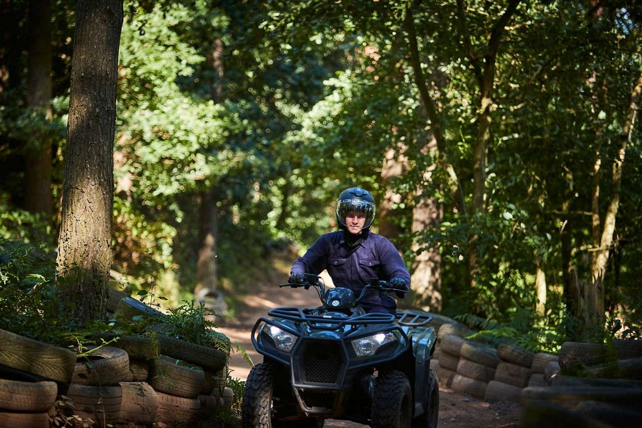 A teen on a quad