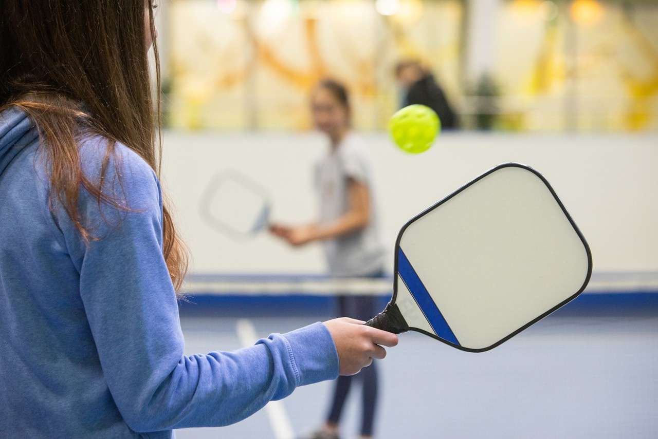 A ball flying through the air ready to hit