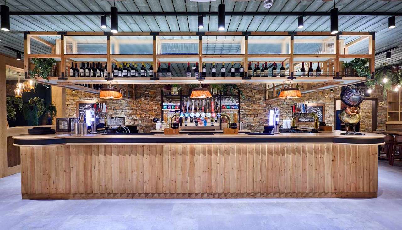 Bar inside The Dozing Duck