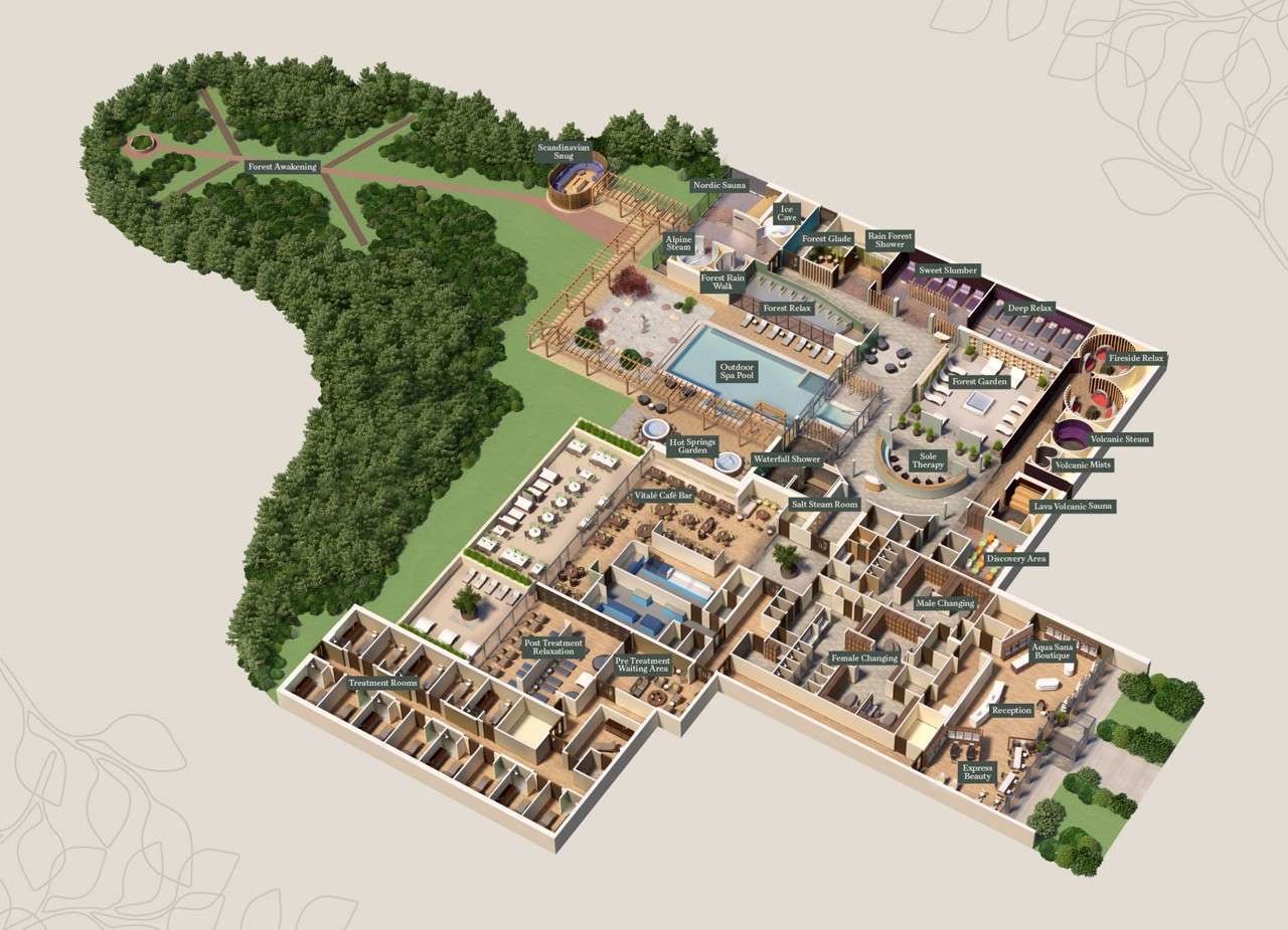 Longford Forest Aqua Sana Spa Map