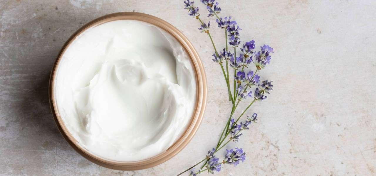 body cream and lavender