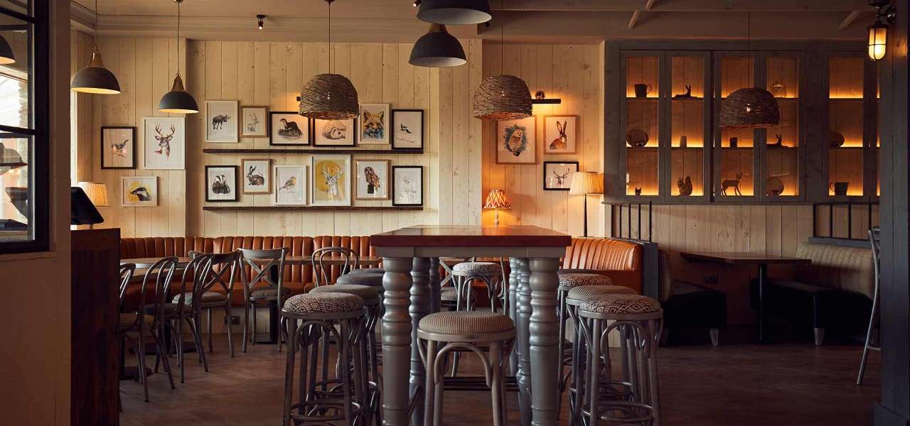 Seating area inside Cara's Kitchen and Bar 