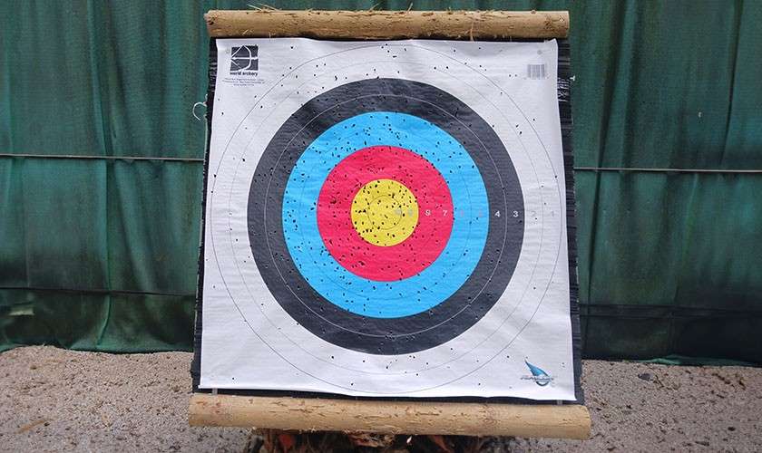 A target full of holes