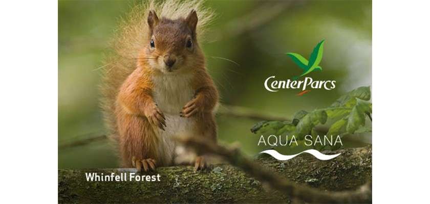 The Whinfell Forest gift card with an image of a squirrel on it  