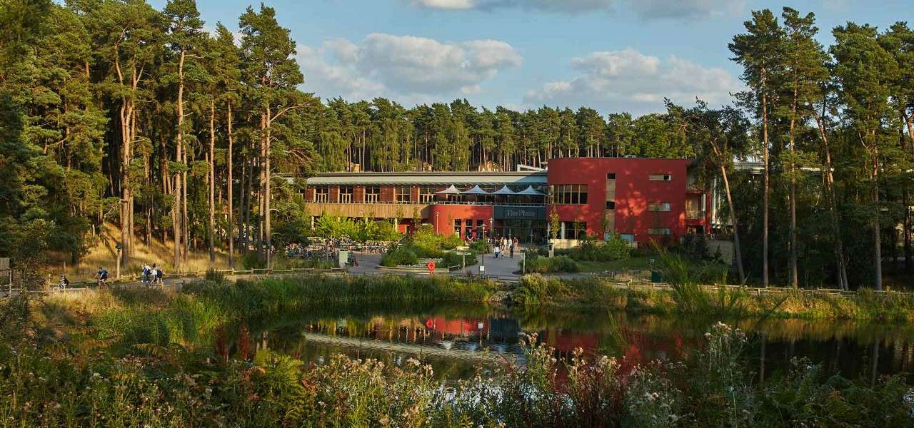 The Plaza and the lake at Woburn Forest