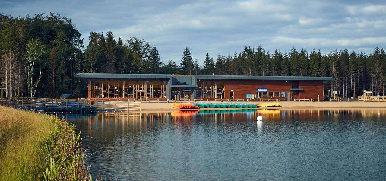 Pancake House at Longford Forest behind the beach and watersports lake