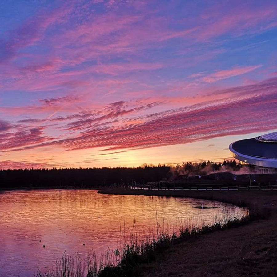 Sunset over the lake