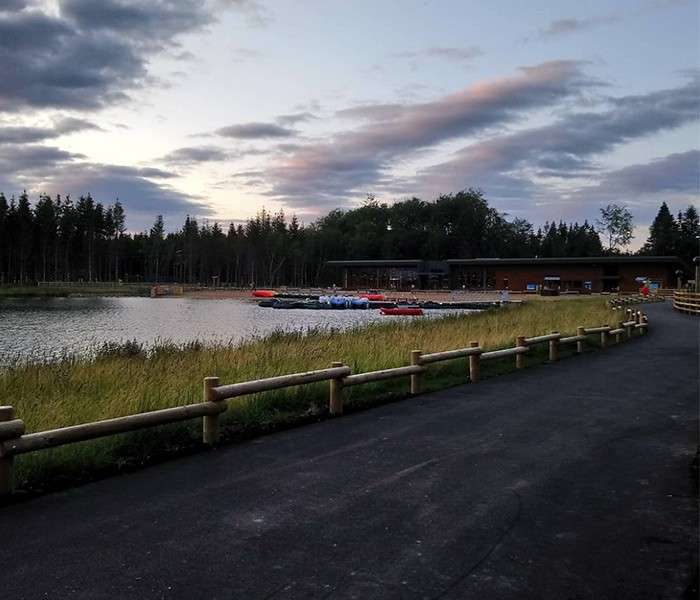 View across the lake