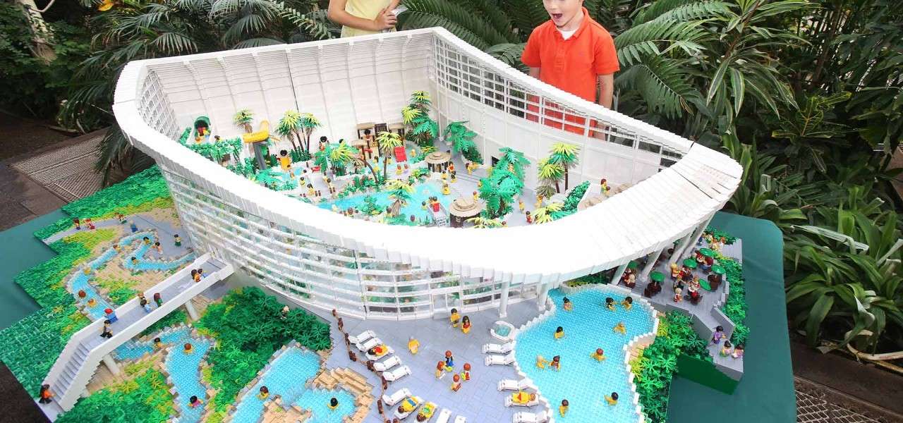 Subtropical Swimming Paradise made from Lego