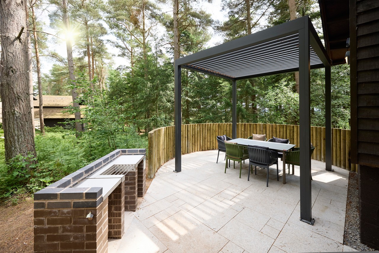 Patio area of a Grand Forest Lodge.